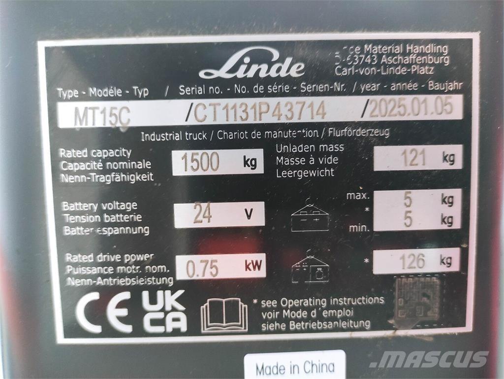 Linde MT15C Alacsony emelőkocsi