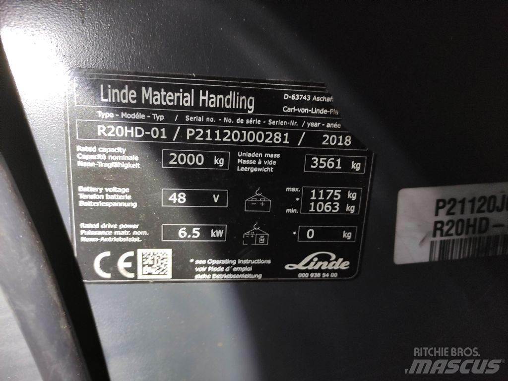 Linde R20HD-01-1120 Tolóoszlopos targonca