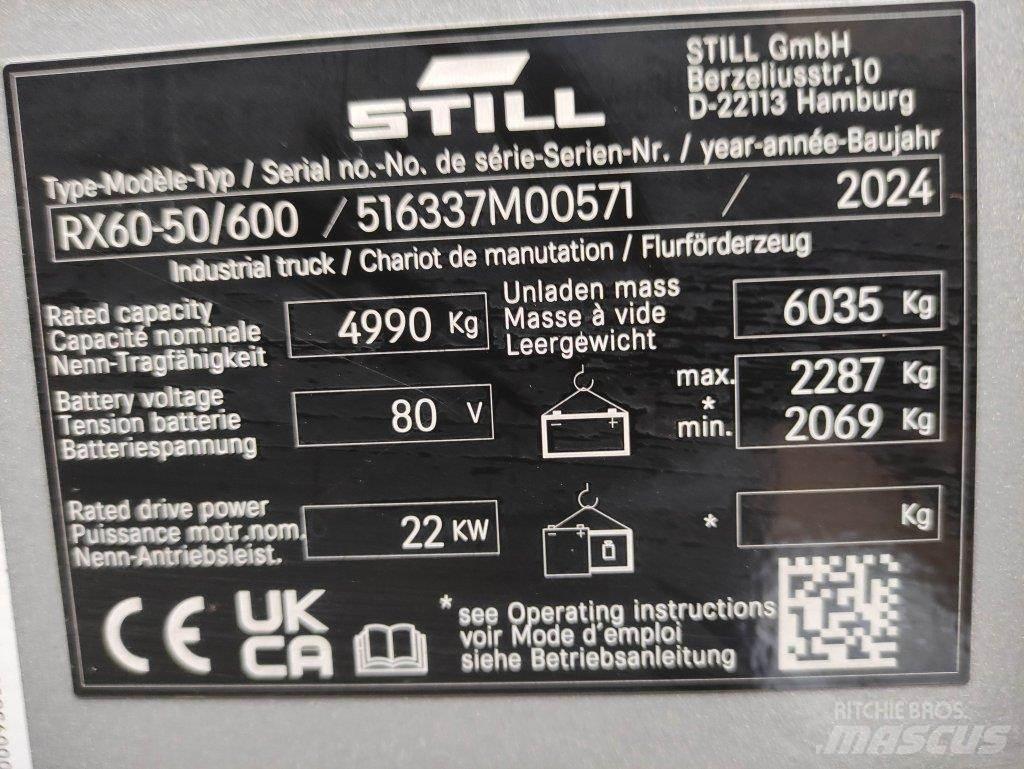 Still RX60-50/600 Elektromos targoncák