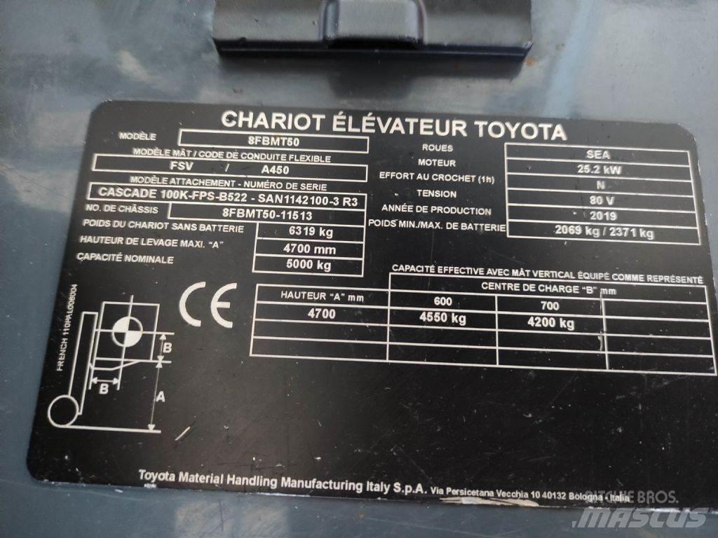 Toyota 8FBMT50 Elektromos targoncák