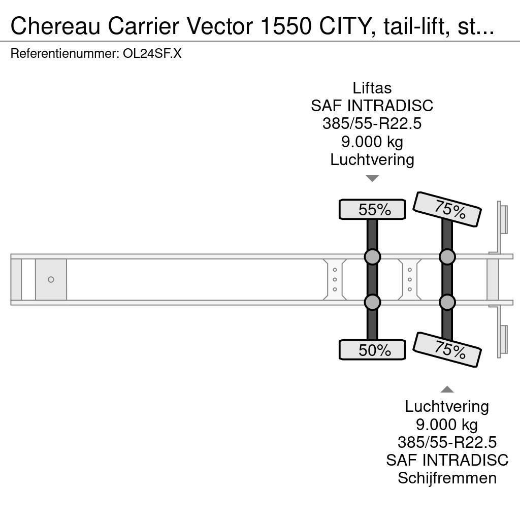 Chereau Carrier Vector 1550 CITY, tail-lift, steering-axle Hűtős félpótkocsik