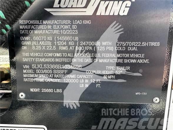 Load King 60 TON LOWBOY, 9' WIDE, PONY MOTOR, 2 KING PIN SET Mélybölcsős félpótkocsik