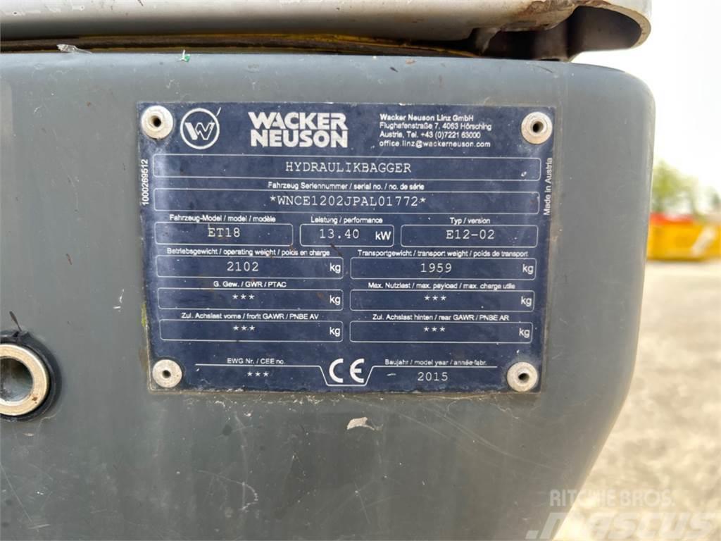 Wacker Neuson ET 18 VDS Mini kotrók < 7t