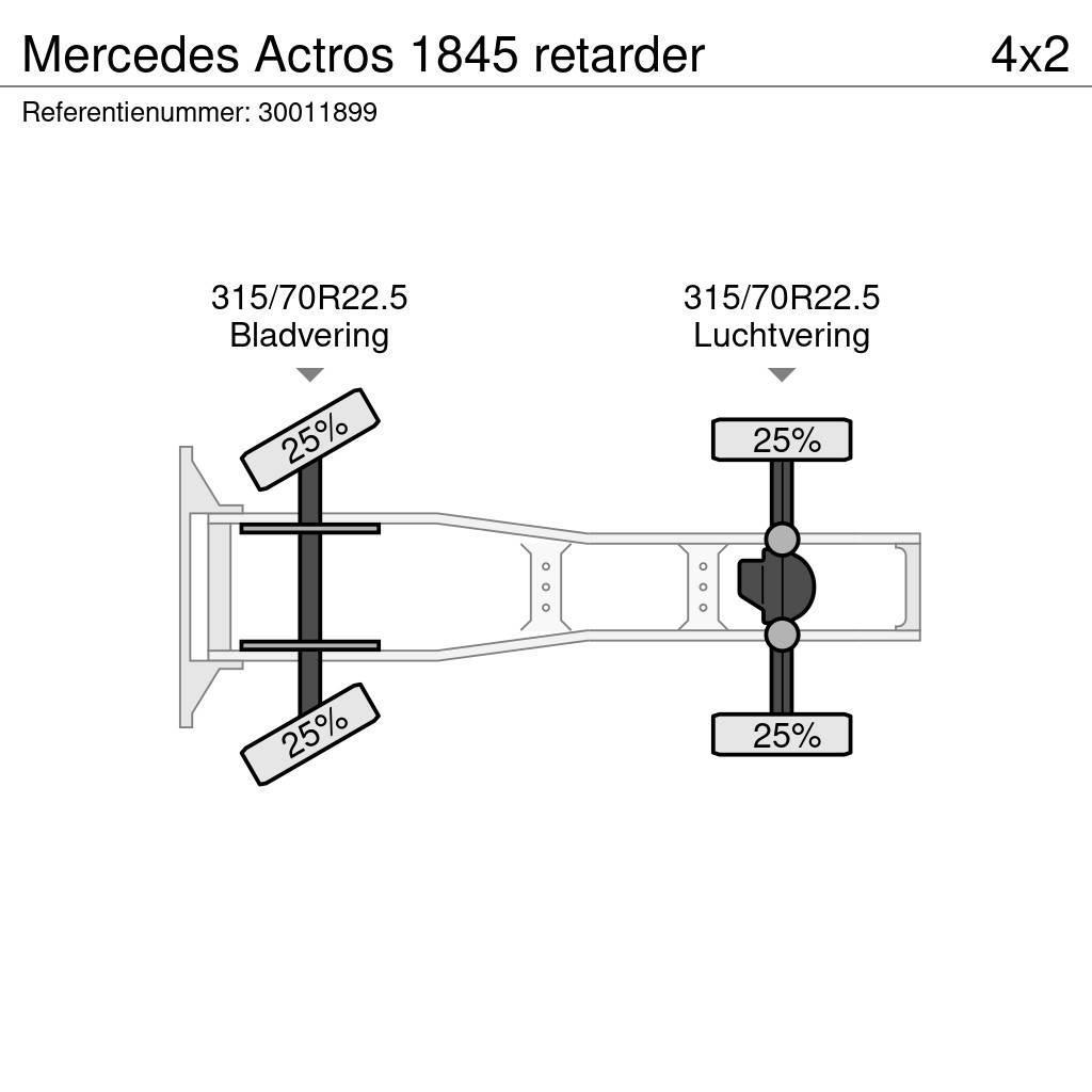 Mercedes-Benz Actros 1845 retarder Nyergesvontatók