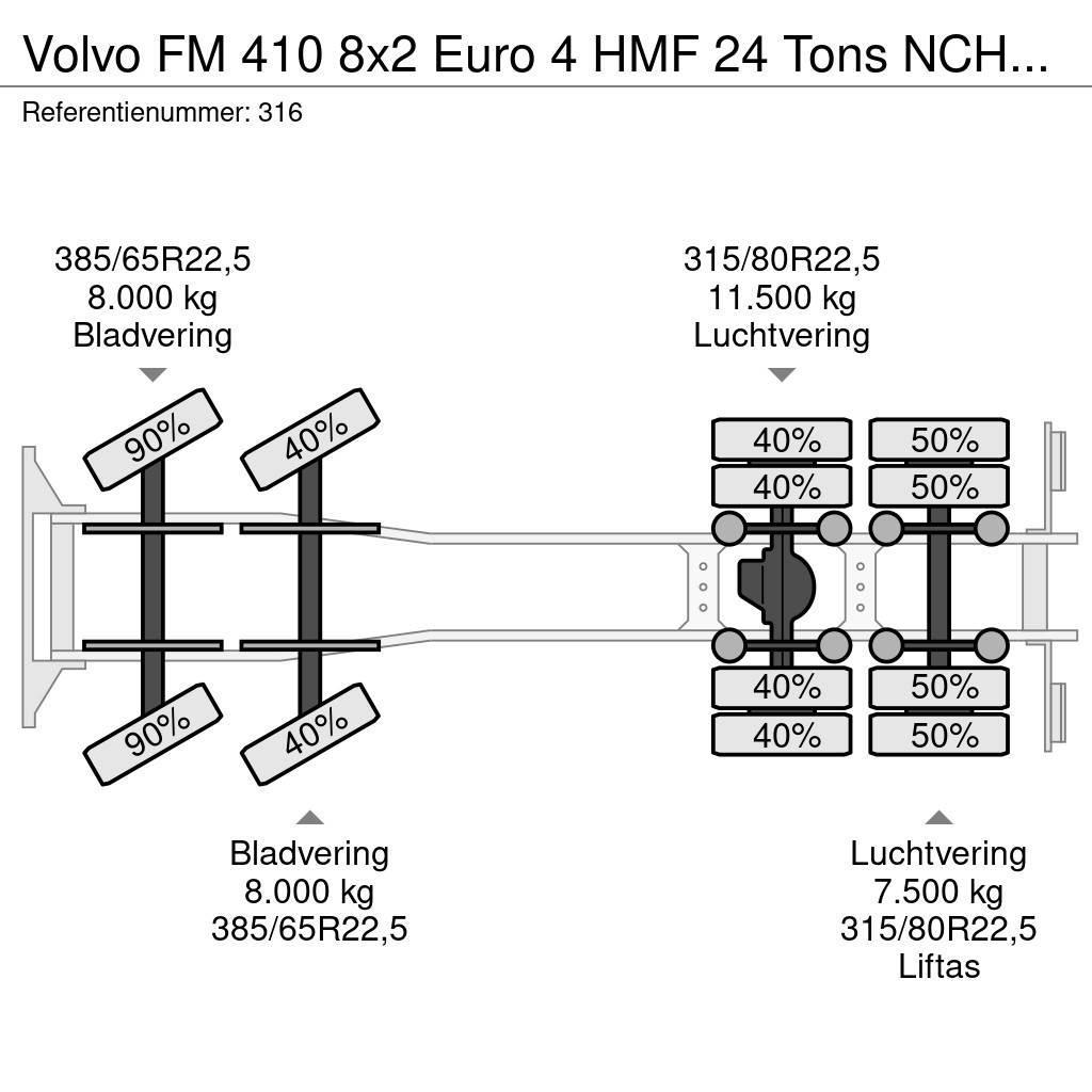 Volvo FM 410 8x2 Euro 4 HMF 24 Tons NCH Cable System! Horgos rakodó teherautók