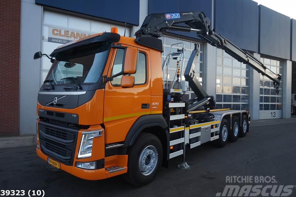 Volvo FM 420 8x2 HMF 26 ton/meter laadkraan Horgos rakodó teherautók