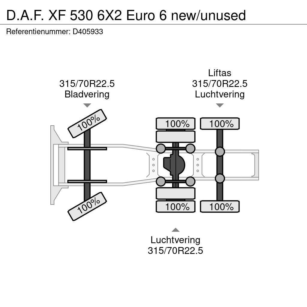 DAF XF 530 6X2 Euro 6 new/unused Nyergesvontatók