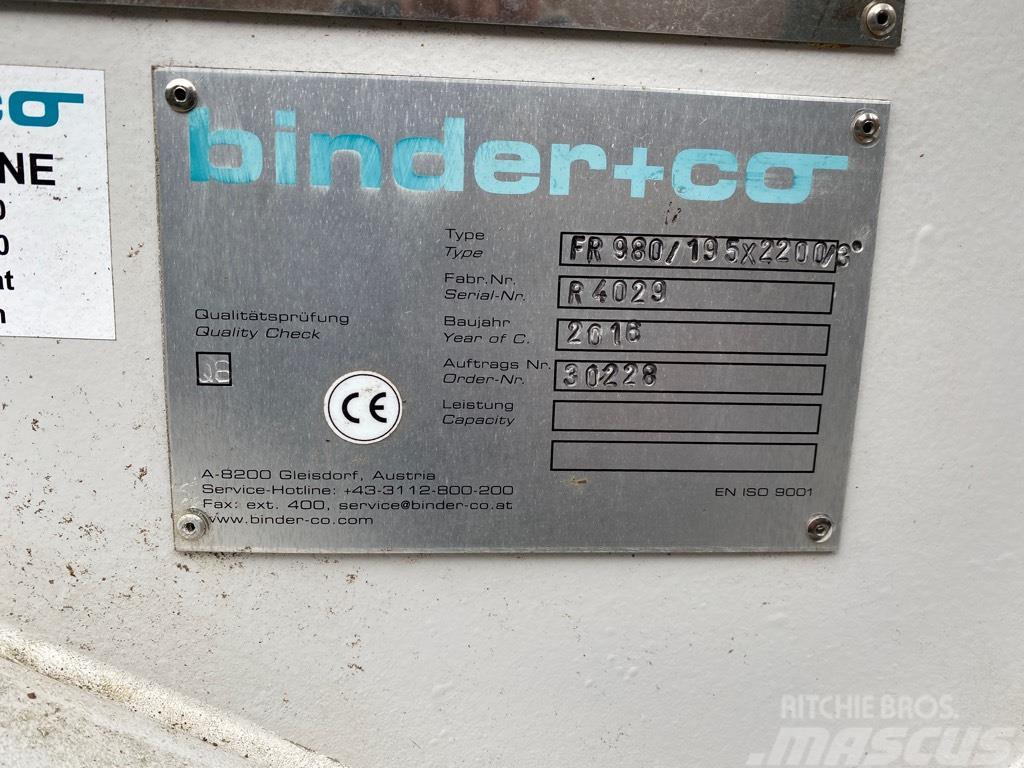  Binder FR 980/195 x 2200/3 Trilgoot, Feeder Tárolók