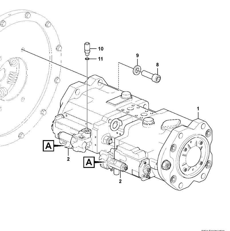 Volvo EC300D EC350D Main Pump 14632316 K5V160DT Váltók