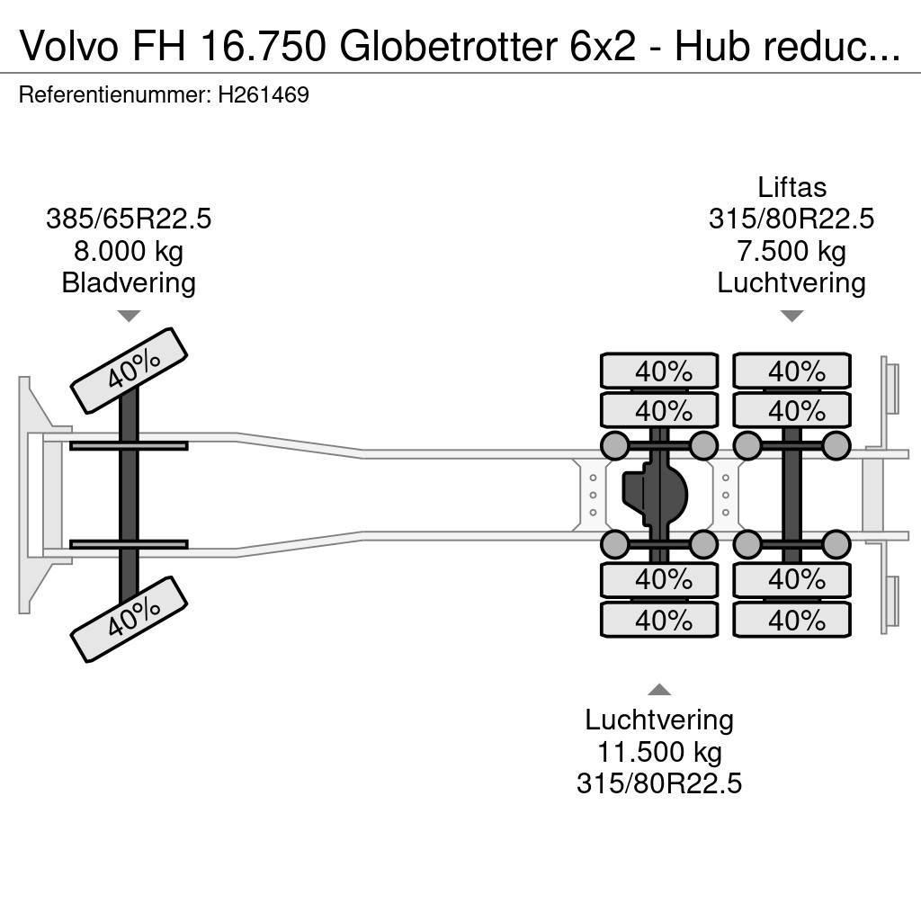 Volvo FH 16.750 Globetrotter 6x2 - Hub reduction - EEV - Fülkés alváz