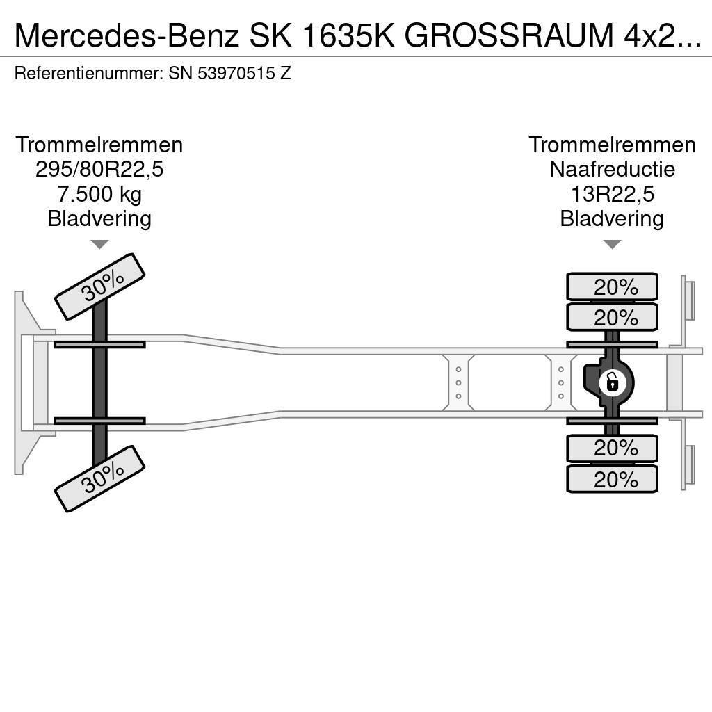 Mercedes-Benz SK 1635K GROSSRAUM 4x2 FULL STEEL CHASSIS (ZF MANU Platós / Ponyvás teherautók