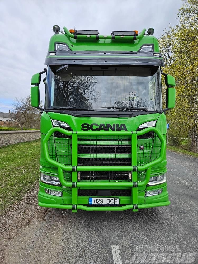 Scania R 500+haagis+loglift 96ST Rönkszállító teherautók