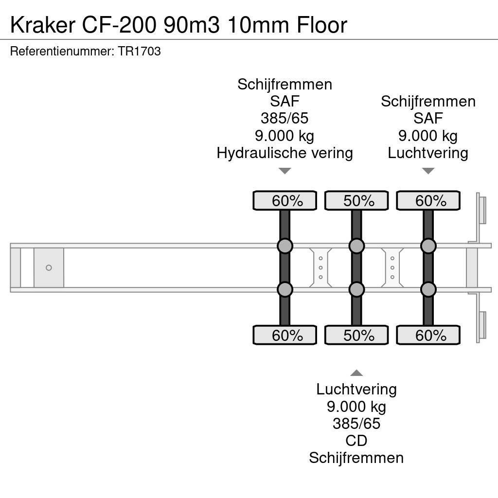Kraker CF-200 90m3 10mm Floor Walking floor semi-trailers