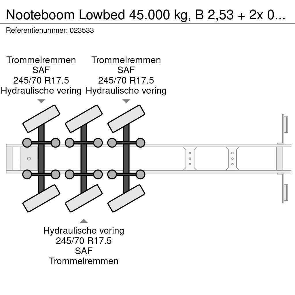 Nooteboom Lowbed 45.000 kg, B 2,53 + 2x 0,23 mtr, Lowbed Mélybölcsős félpótkocsik