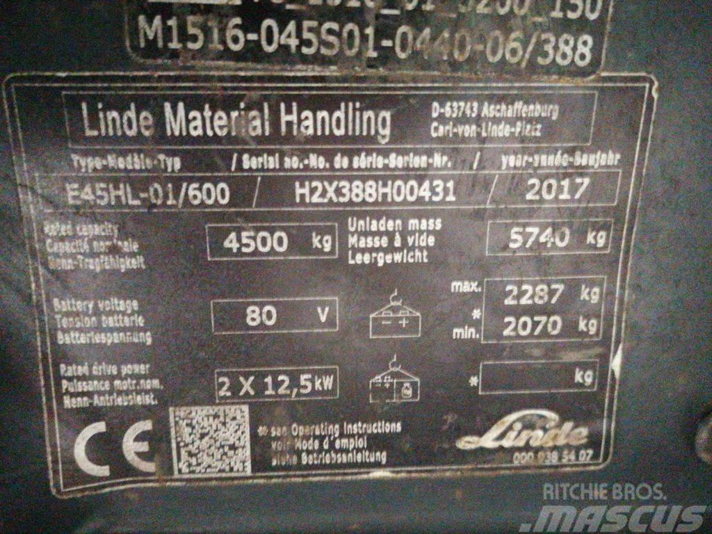 Linde E45HL/01-600 Elektromos targoncák