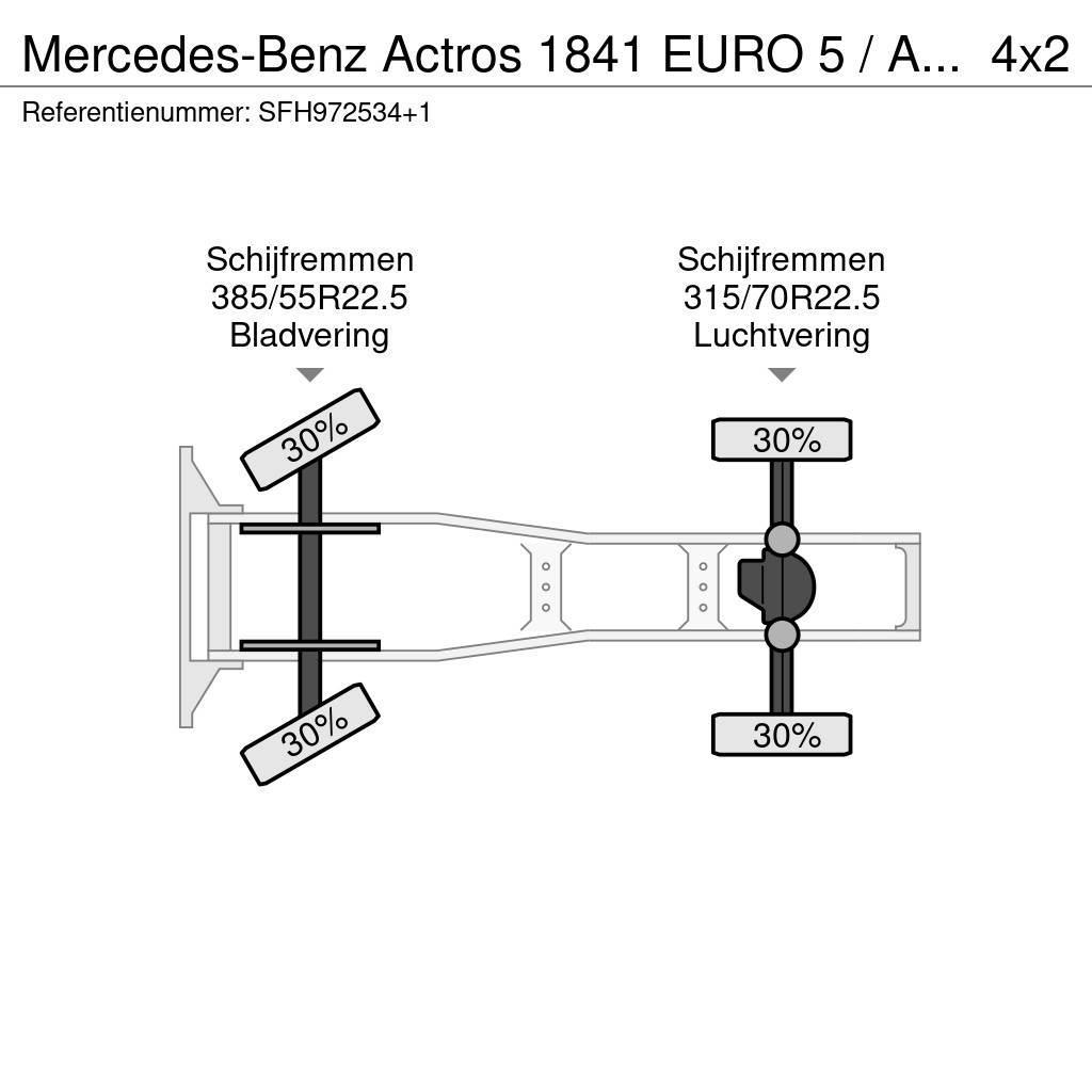 Mercedes-Benz Actros 1841 EURO 5 / AIRCO / RETARDER Nyergesvontatók