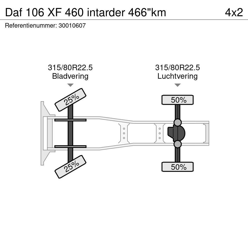DAF 106 XF 460 intarder 466"km Nyergesvontatók