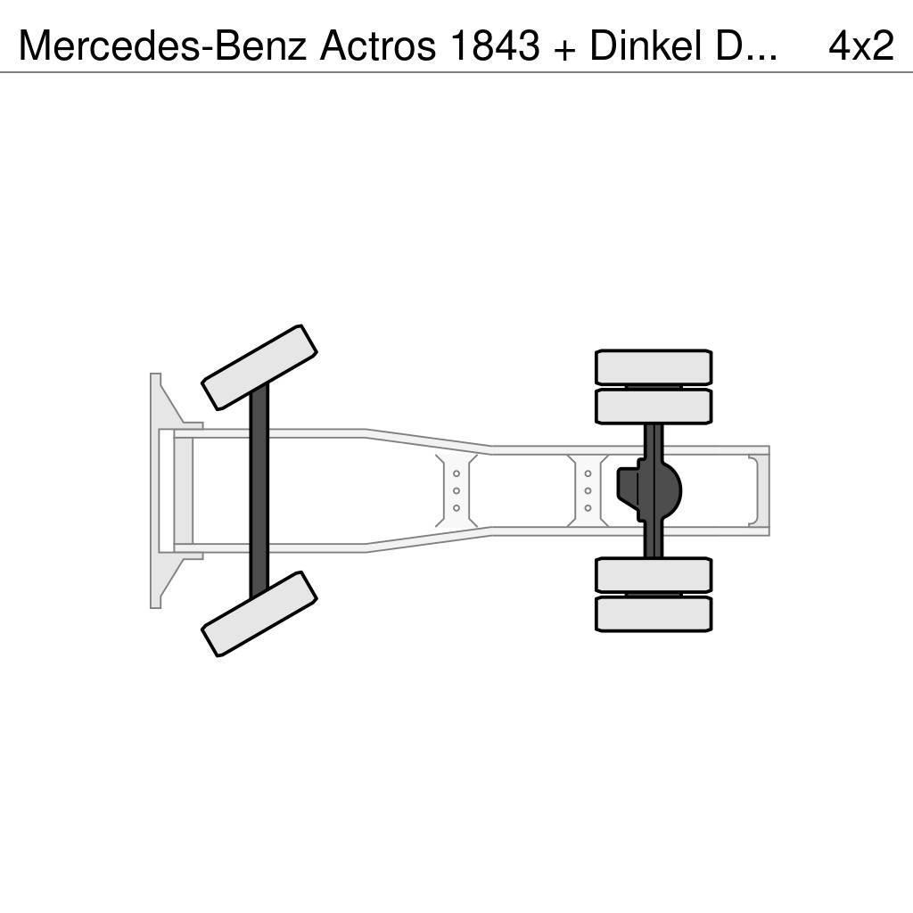 Mercedes-Benz Actros 1843 + Dinkel DTSAV 28000 Dieplader Nyergesvontatók