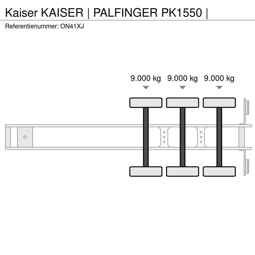 Kaiser | PALFINGER  PK1550 | Platós / Ponyvás félpótkocsik
