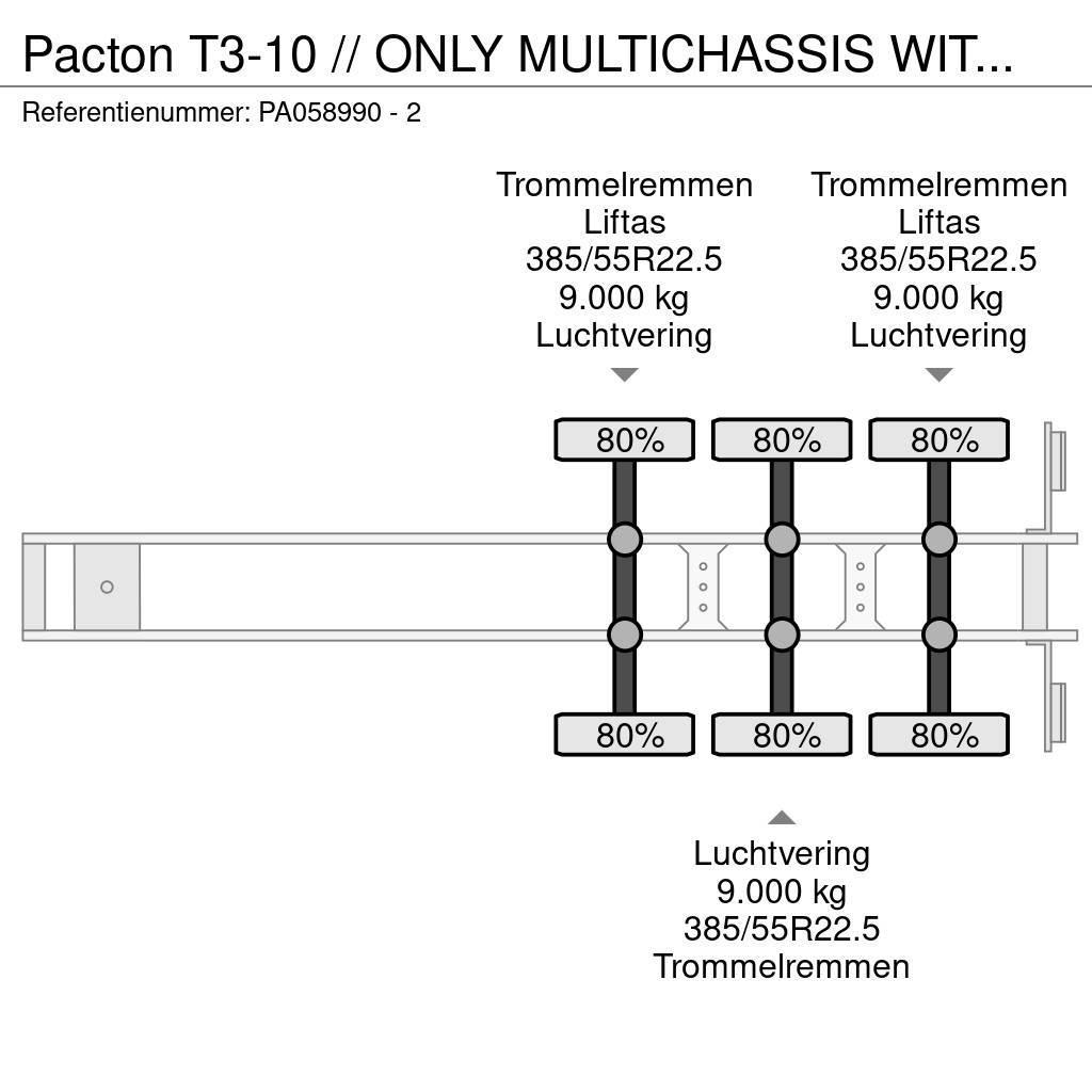 Pacton T3-10 // ONLY MULTICHASSIS WITHOUT REEFER 20,40,45 Konténerkeret / Konténeremelő félpótkocsik