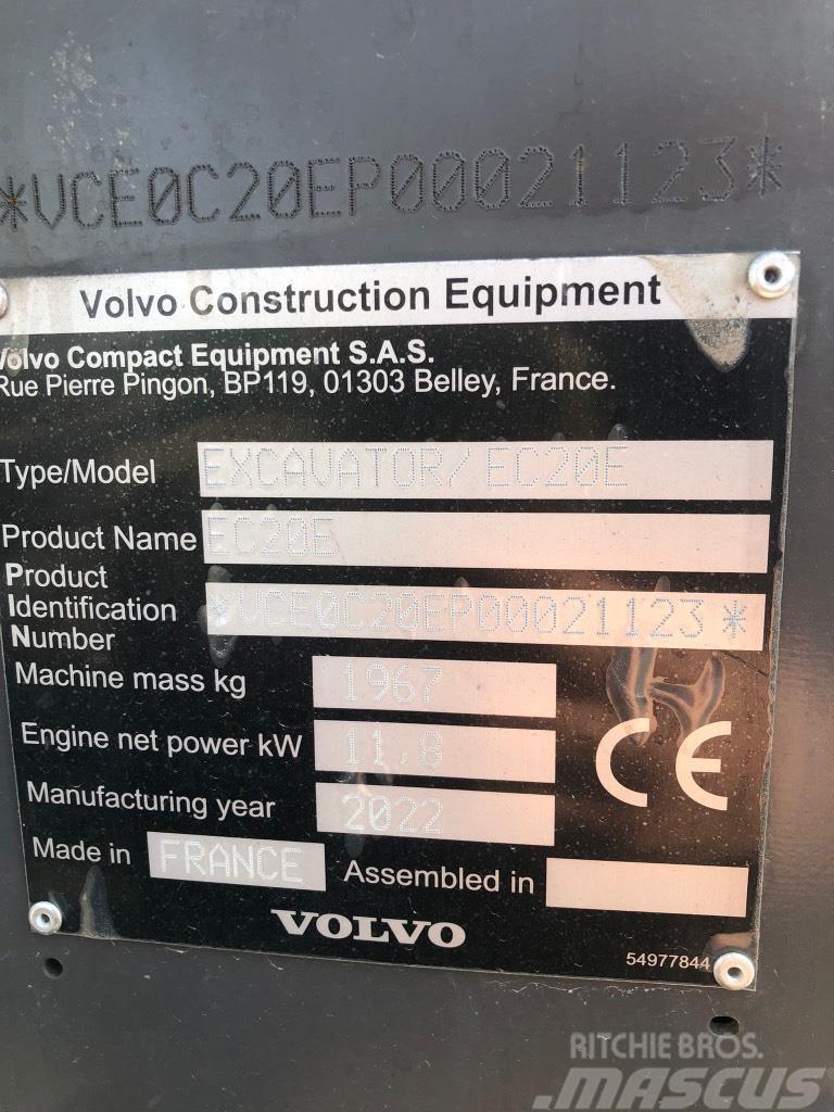 Volvo EC 20 E Mini kotrók < 7t