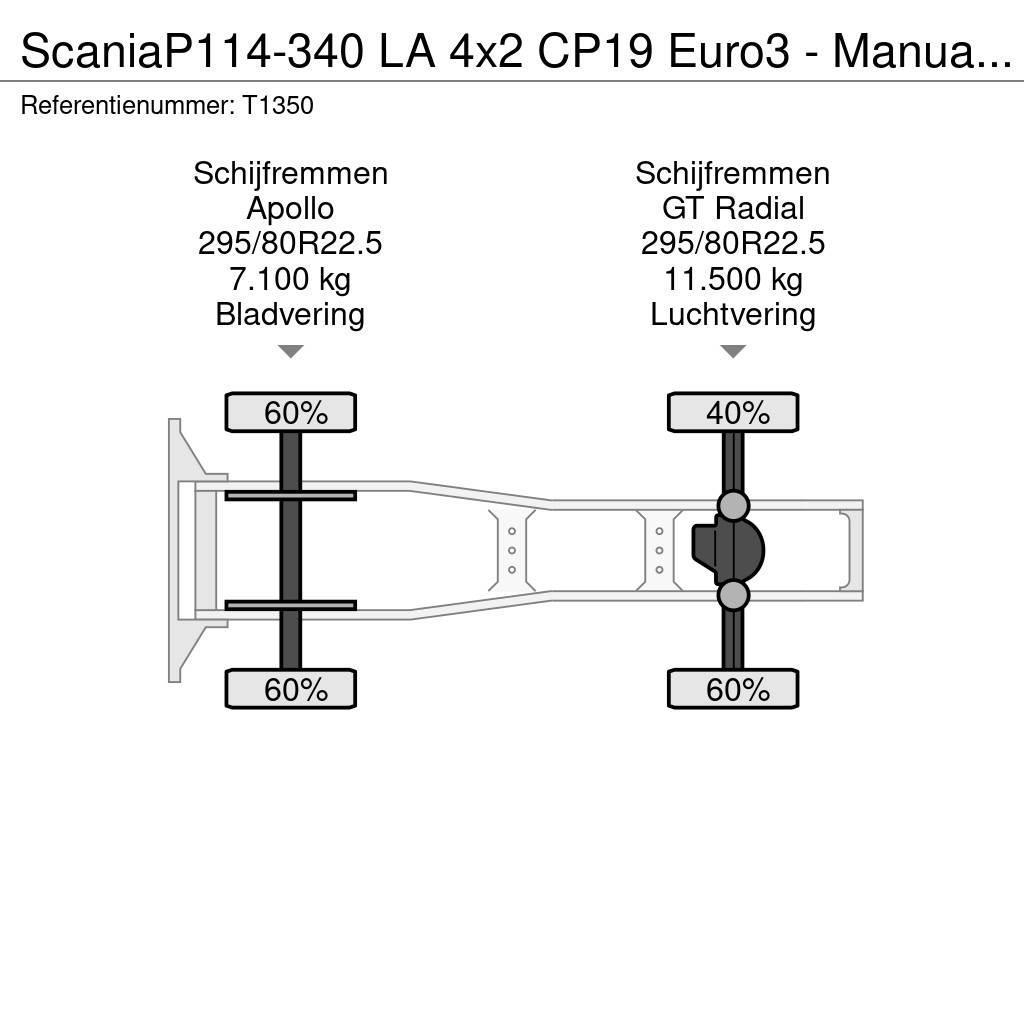 Scania P114-340 LA 4x2 CP19 Euro3 - Manual - Side Skirts Nyergesvontatók