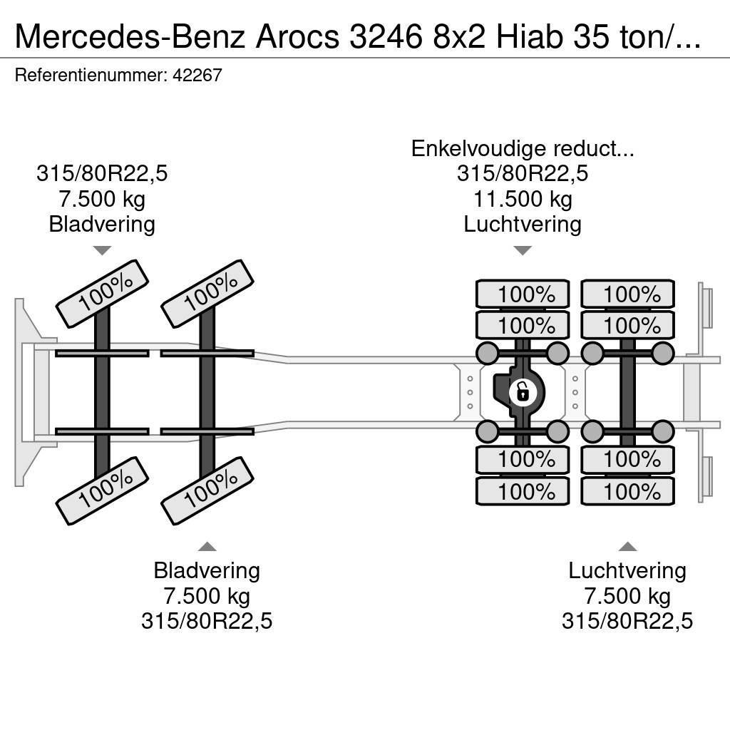 Mercedes-Benz Arocs 3246 8x2 Hiab 35 ton/meter laadkraan + Fly-J Terepdaruk