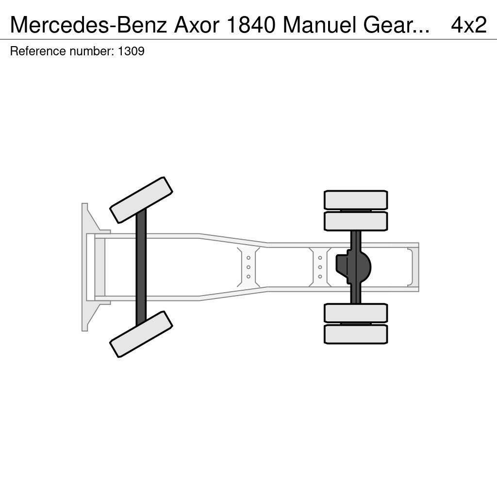 Mercedes-Benz Axor 1840 Manuel Gearbox Gearbox Airco Very Clean Nyergesvontatók
