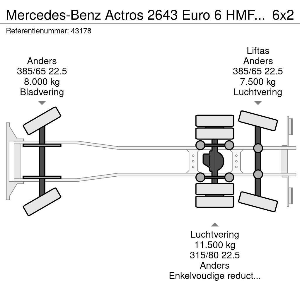 Mercedes-Benz Actros 2643 Euro 6 HMF 23 Tonmeter laadkraan Horgos rakodó teherautók
