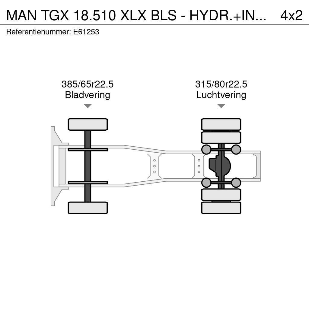 MAN TGX 18.510 XLX BLS - HYDR.+INTARDER Nyergesvontatók