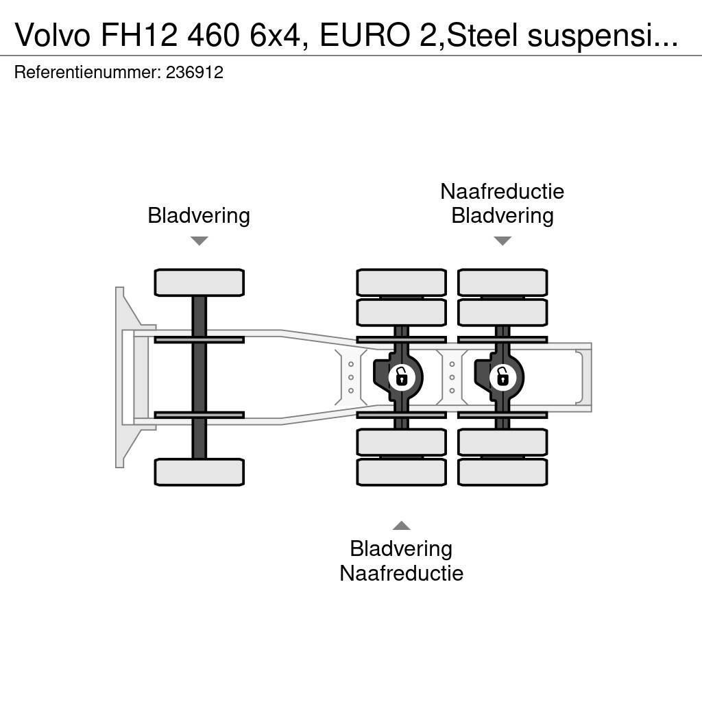 Volvo FH12 460 6x4, EURO 2,Steel suspension, Manual, Hyd Nyergesvontatók