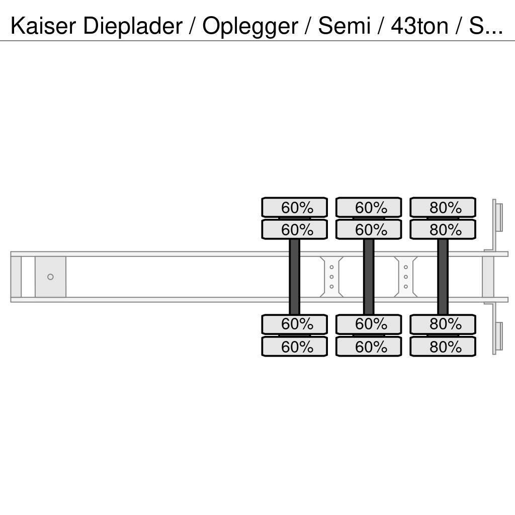 Kaiser Dieplader / Oplegger / Semi / 43ton / Steel Spring Mélybölcsős félpótkocsik