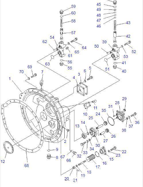 Komatsu D85E-21 torque converter 154-13-00201 Váltók