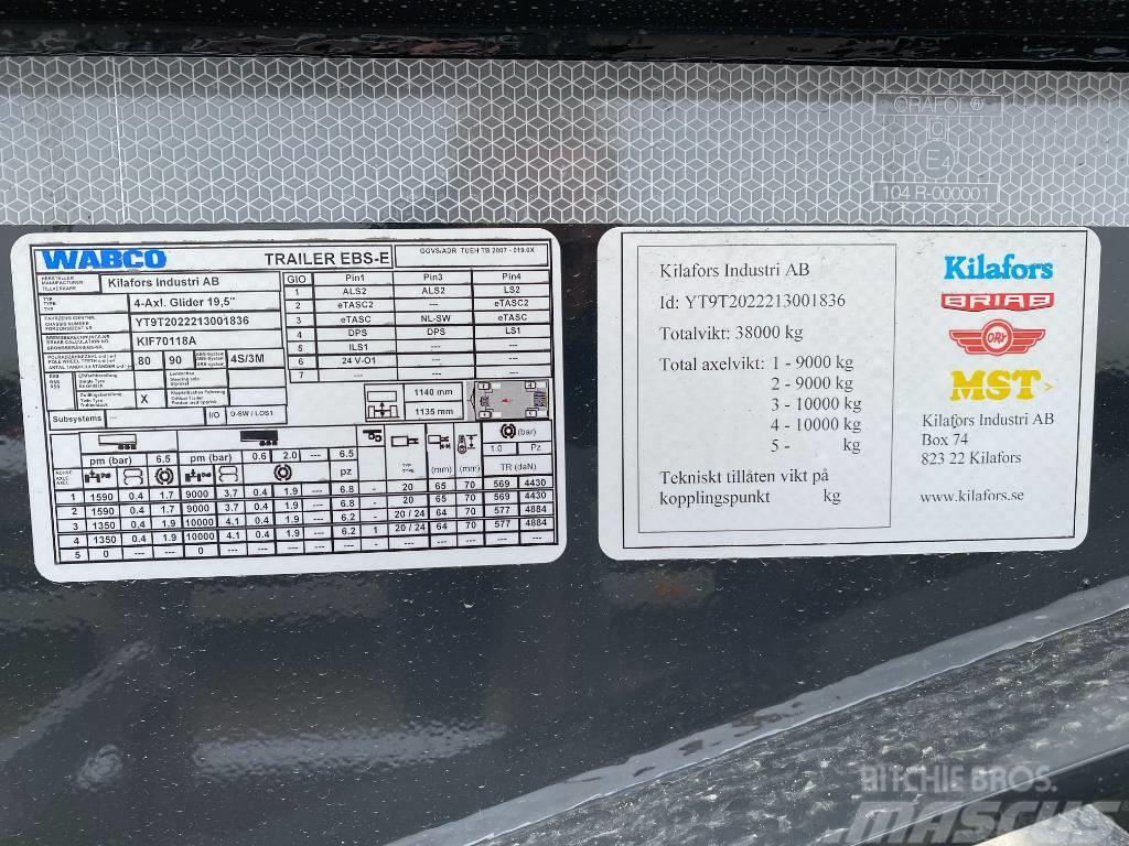 Kilafors Lastväxlarvagn 4-axl 38t Konténer keret / Konténeremelő pótkocsik