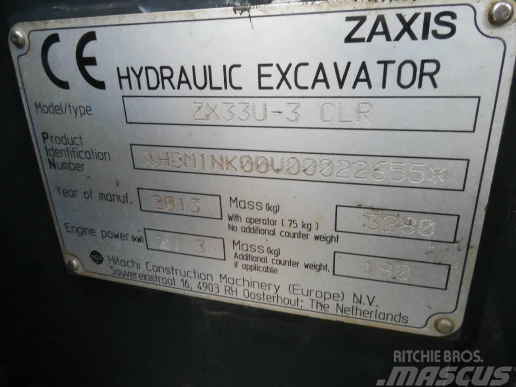 Hitachi ZX 33 U CLR Mini kotrók < 7t