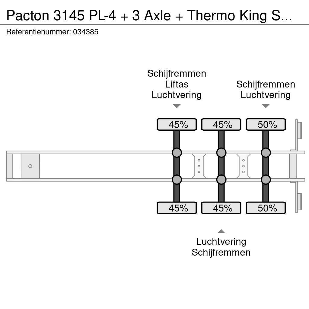Pacton 3145 PL-4 + 3 Axle + Thermo King SMX SR Hűtős félpótkocsik