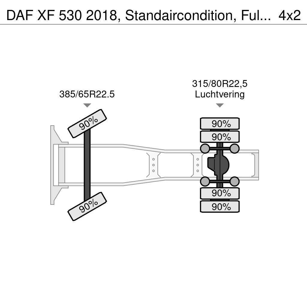 DAF XF 530 2018, Standaircondition, Full Options!! TOP Nyergesvontatók