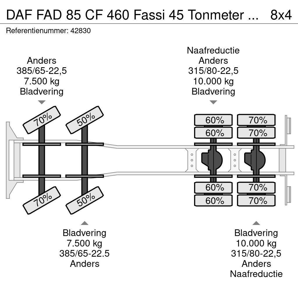 DAF FAD 85 CF 460 Fassi 45 Tonmeter laadkraan + Fly-Ji Terepdaruk
