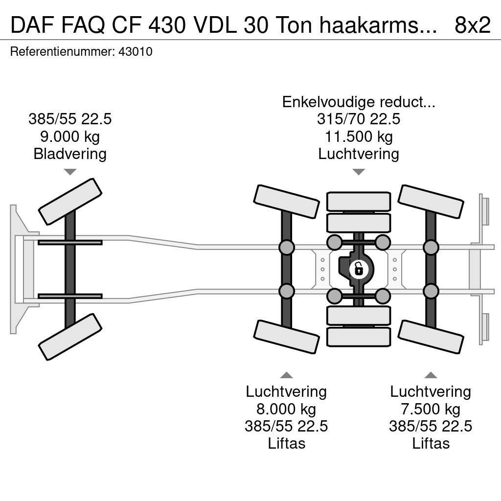 DAF FAQ CF 430 VDL 30 Ton haakarmsysteem Horgos rakodó teherautók