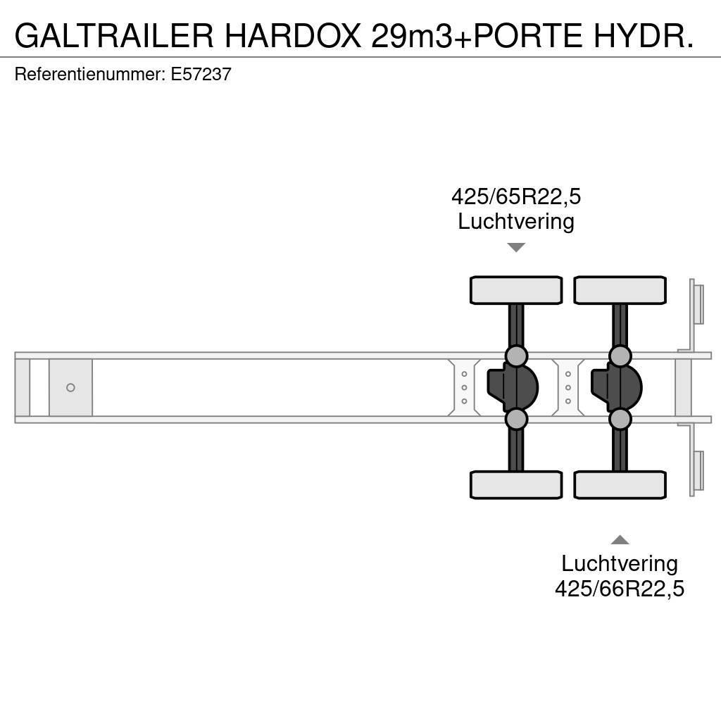  GALTRAILER HARDOX 29m3+PORTE HYDR. Billenő félpótkocsik