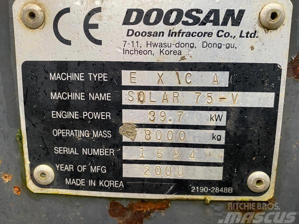 Doosan Solar 75V Minibagger / 8to Long Reach Bagger Közepes (midi) kotrók 7 t - 12 t