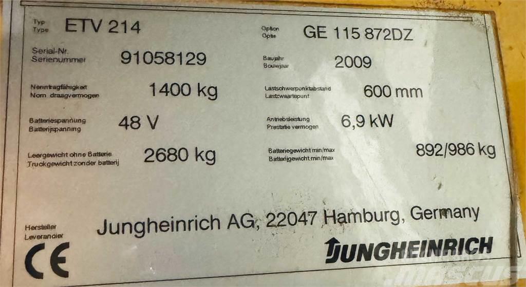 Jungheinrich ETV 214 - 8.720MM HUBHÖHE - 3.196 STD. -NEUWERTIG Mini kotrók < 7t