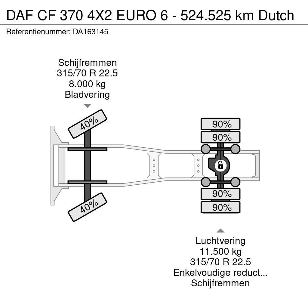 DAF CF 370 4X2 EURO 6 - 524.525 km Dutch Nyergesvontatók