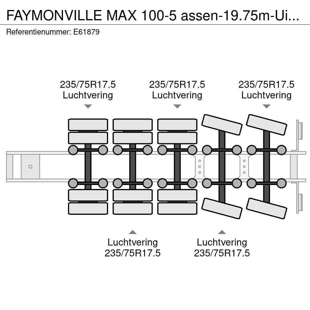 Faymonville MAX 100-5 assen-19.75m-Uitschuifbaar/extensible/ex Mélybölcsős félpótkocsik