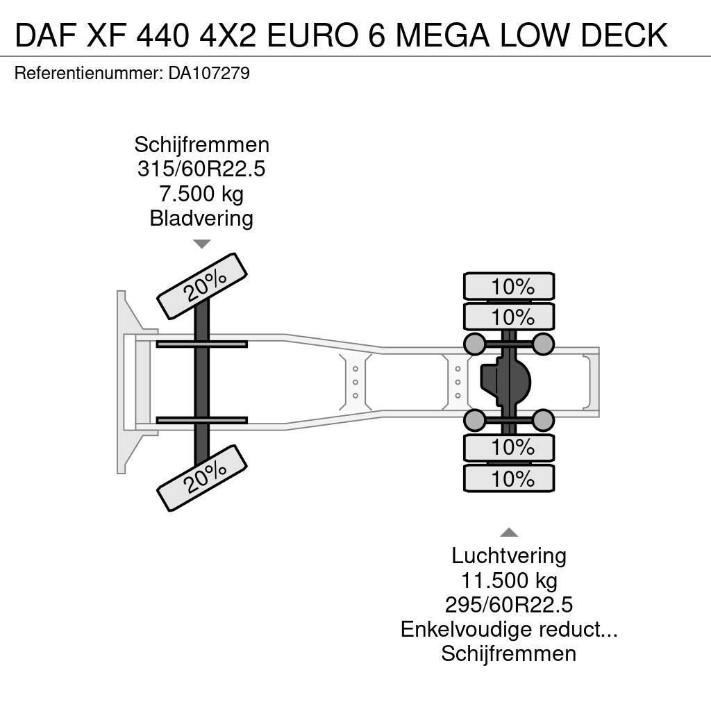 DAF XF 440 4X2 EURO 6 MEGA LOW DECK Nyergesvontatók