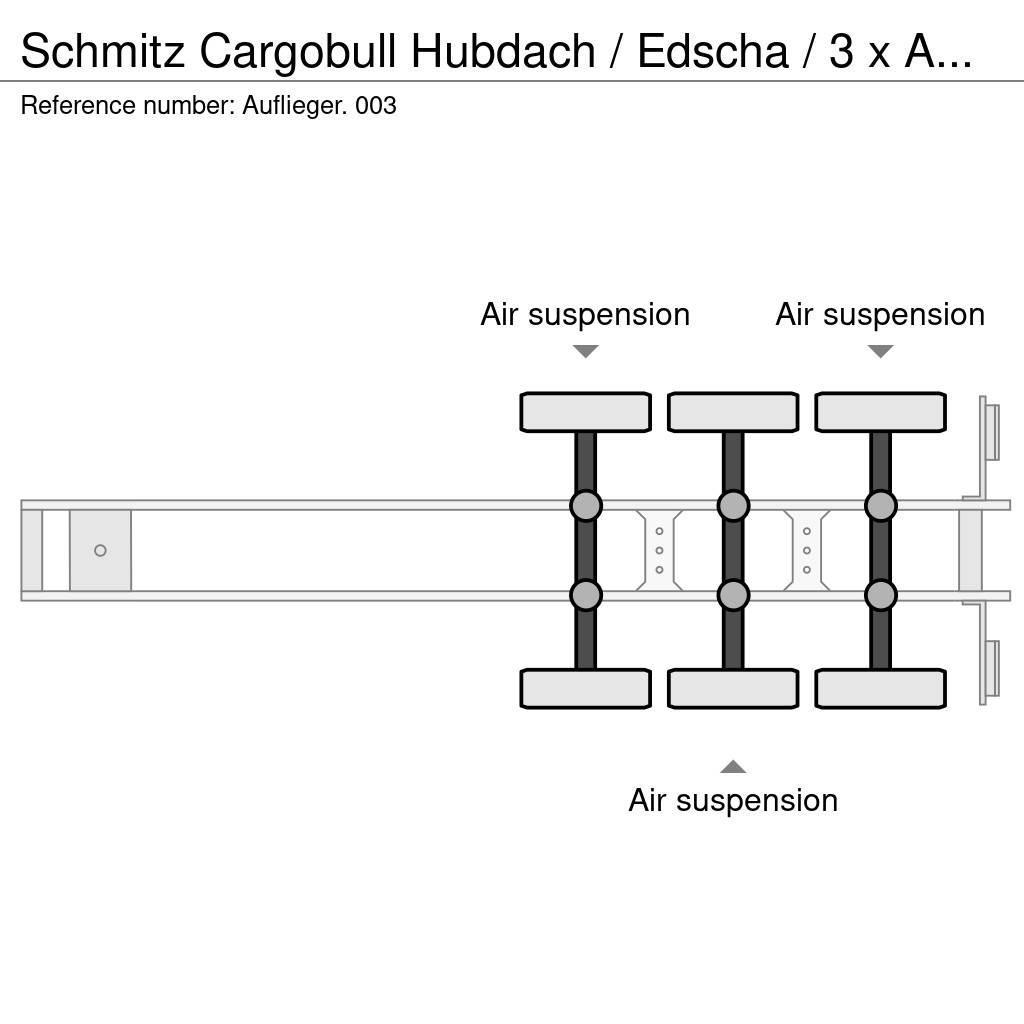 Schmitz Cargobull Hubdach / Edscha / 3 x Achsen Elhúzható ponyvás félpótkocsik