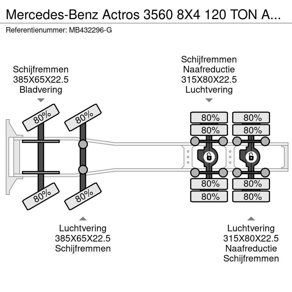 Mercedes-Benz Actros 3560 8X4 120 TON AN RETARDER Nyergesvontatók