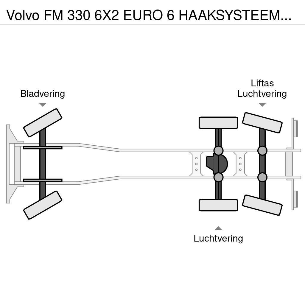 Volvo FM 330 6X2 EURO 6 HAAKSYSTEEM + HIAB 200 C 3 KRAAN Horgos rakodó teherautók