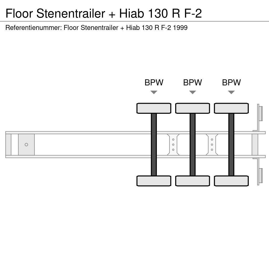Floor Stenentrailer + Hiab 130 R F-2 Platós / Ponyvás félpótkocsik