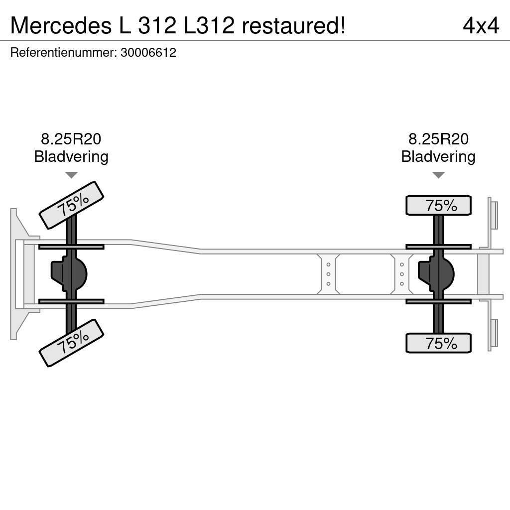 Mercedes-Benz L 312 L312 restaured! Fülkés alváz